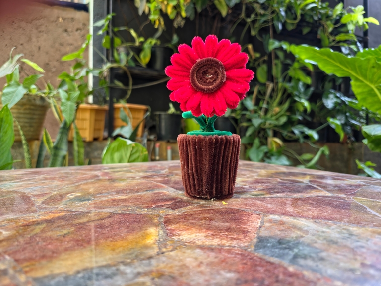 Handmade Chenille Flower Pot